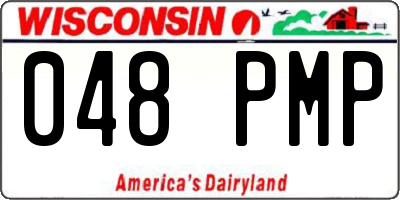 WI license plate 048PMP