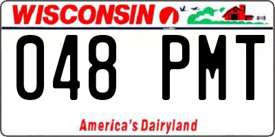 WI license plate 048PMT