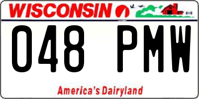 WI license plate 048PMW