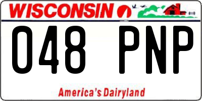 WI license plate 048PNP