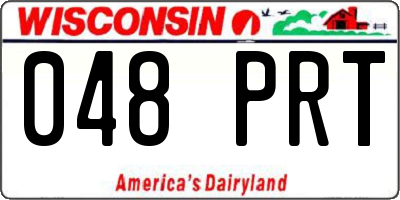 WI license plate 048PRT