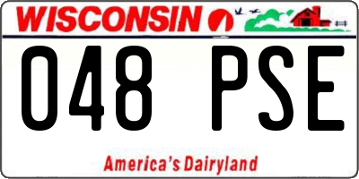 WI license plate 048PSE