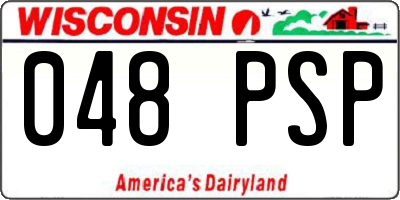 WI license plate 048PSP