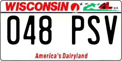 WI license plate 048PSV