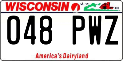 WI license plate 048PWZ