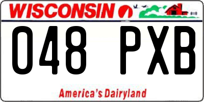 WI license plate 048PXB