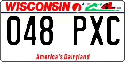 WI license plate 048PXC