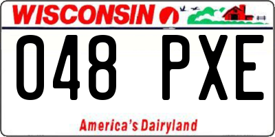 WI license plate 048PXE
