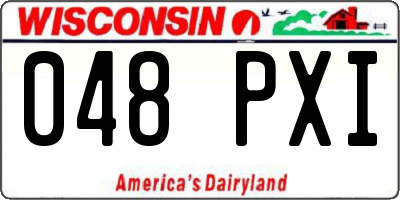 WI license plate 048PXI