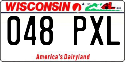 WI license plate 048PXL