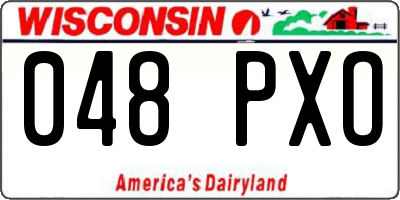 WI license plate 048PXO