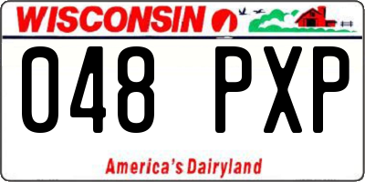 WI license plate 048PXP