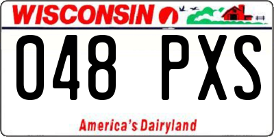 WI license plate 048PXS