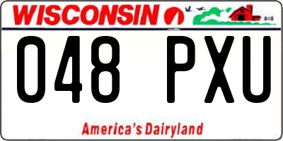 WI license plate 048PXU