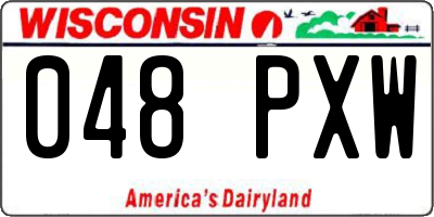 WI license plate 048PXW