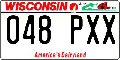WI license plate 048PXX