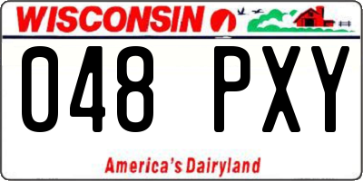 WI license plate 048PXY