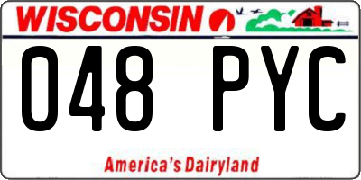 WI license plate 048PYC