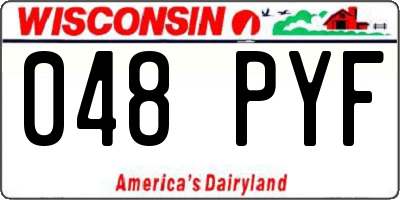 WI license plate 048PYF