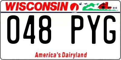 WI license plate 048PYG