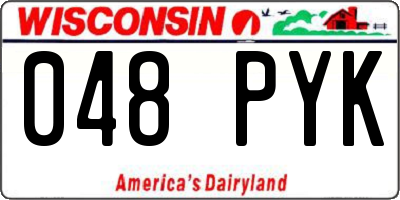 WI license plate 048PYK