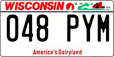 WI license plate 048PYM