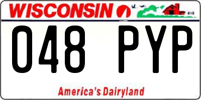 WI license plate 048PYP