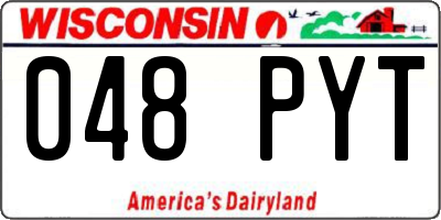 WI license plate 048PYT