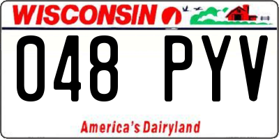 WI license plate 048PYV