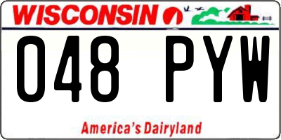 WI license plate 048PYW