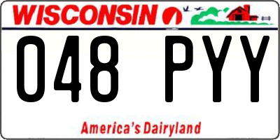 WI license plate 048PYY
