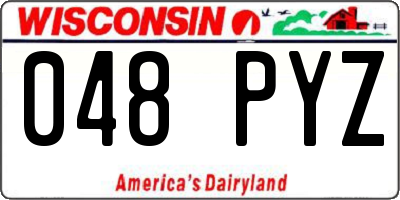 WI license plate 048PYZ