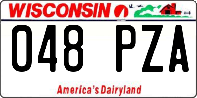 WI license plate 048PZA