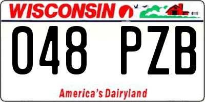 WI license plate 048PZB