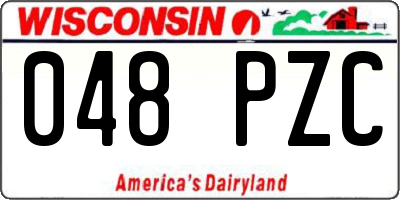 WI license plate 048PZC