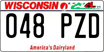 WI license plate 048PZD