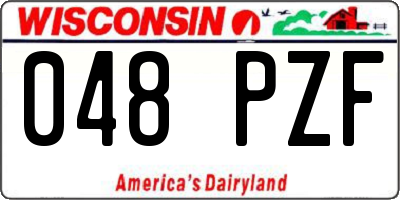 WI license plate 048PZF