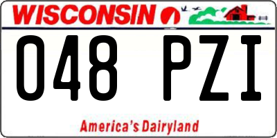 WI license plate 048PZI