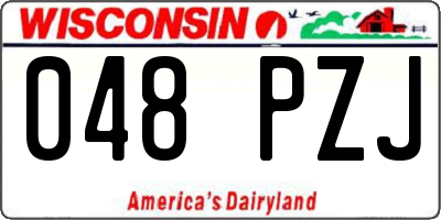 WI license plate 048PZJ