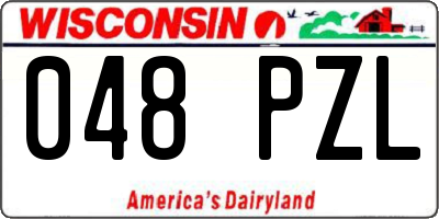WI license plate 048PZL