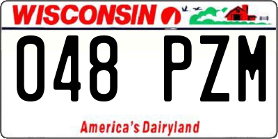 WI license plate 048PZM