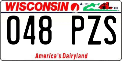 WI license plate 048PZS