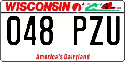 WI license plate 048PZU
