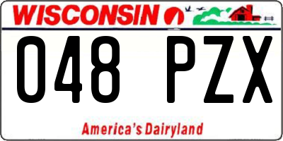 WI license plate 048PZX