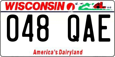 WI license plate 048QAE
