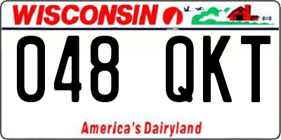 WI license plate 048QKT