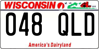 WI license plate 048QLD