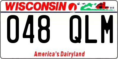 WI license plate 048QLM
