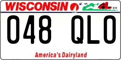 WI license plate 048QLO
