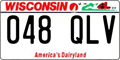 WI license plate 048QLV